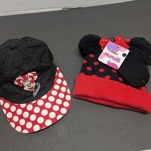 Disney Minnie Mouse Black and Red Hat Set